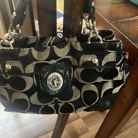 Coach Handbags - Black and Gray Designer Women's Bag